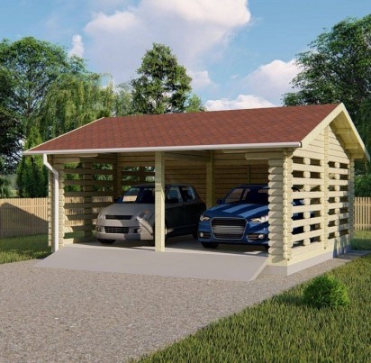 Навес для авто "АЛЕН 4" 6000х5500 мм